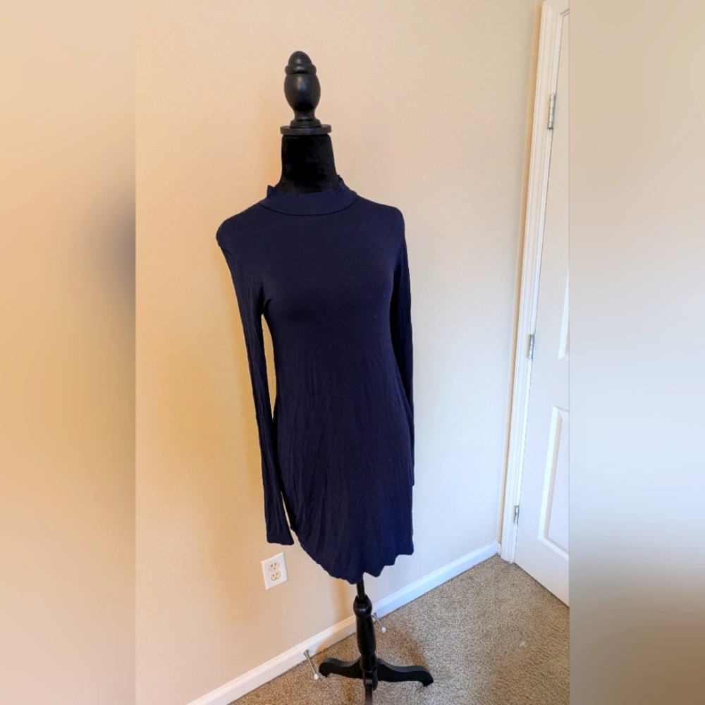 Zenana Outfitters Navy Long Sleeve Dress